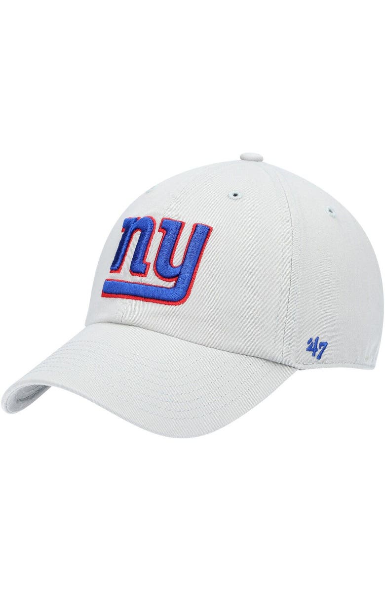 '47 Men's '47 Gray New York Giants Team Clean Up Adjustable Hat, Main, color, Gray