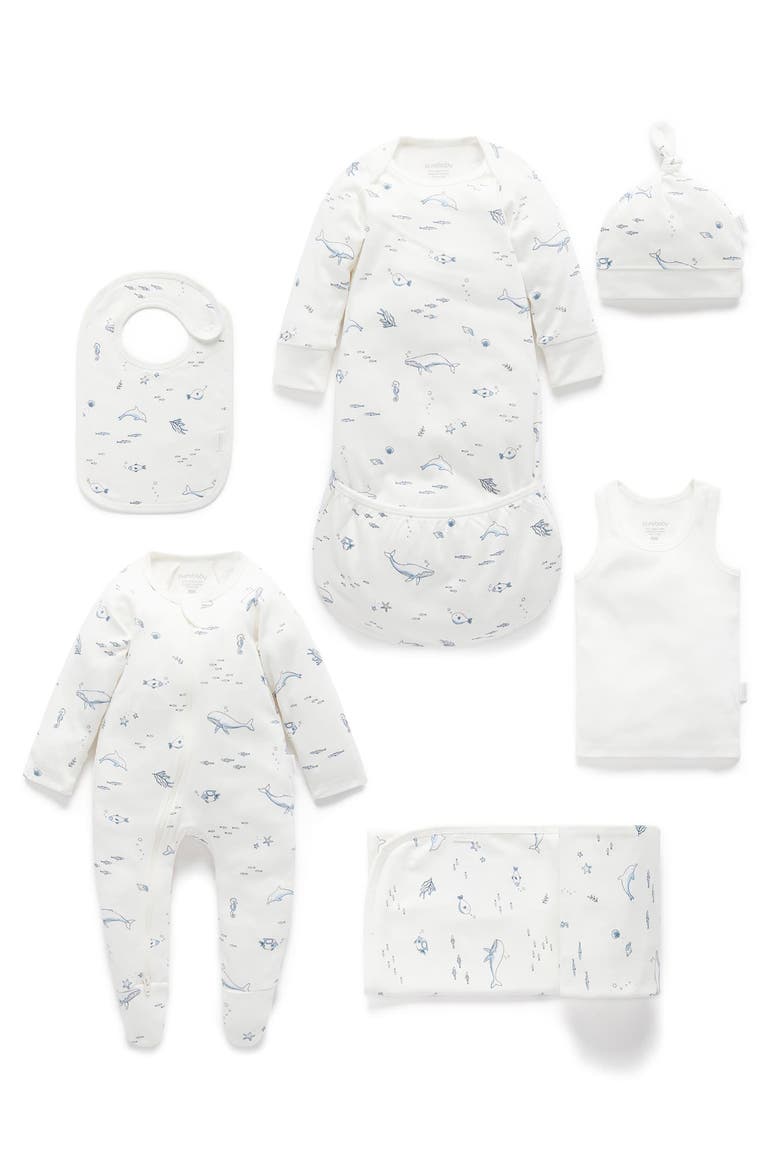 Newborn Hospital Gift Pack 6 Piece, Main, color, Vanilla Nautical Pack