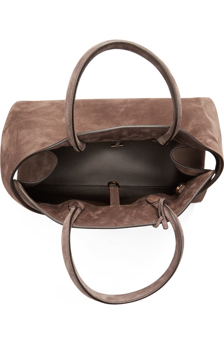 FERRAGAMO Medium Hug Suede Top Handle Bag, Alternate, color,