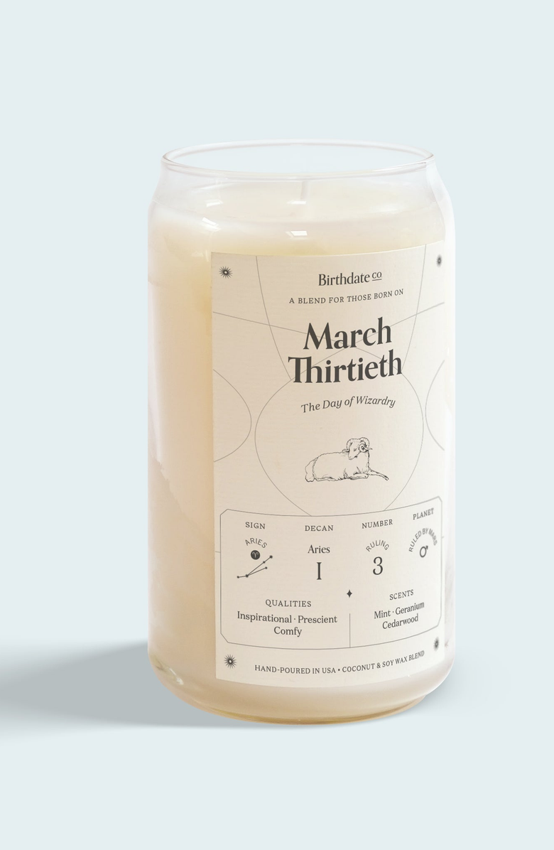 Birthdate Co. The March Birthday Candle, Main, color,