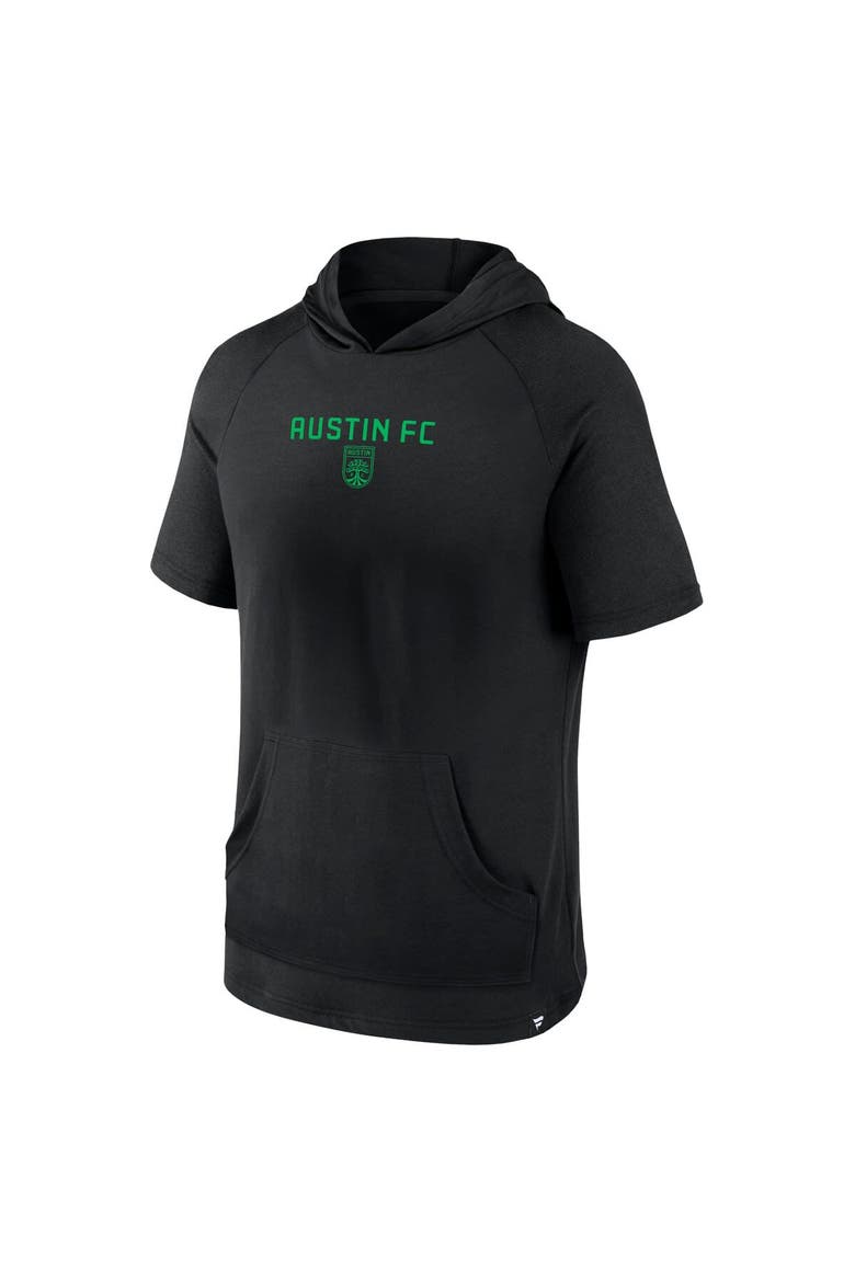 Men's Fanatics Black Austin FC Match Raglan Short Sleeve Pullover Hoodie, Alternate, color, Black