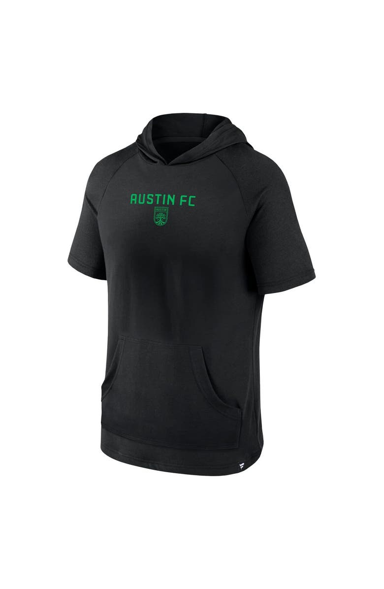 FANATICS Men's Fanatics Black Austin FC Match Raglan Short Sleeve Pullover Hoodie, Alternate, color, Black