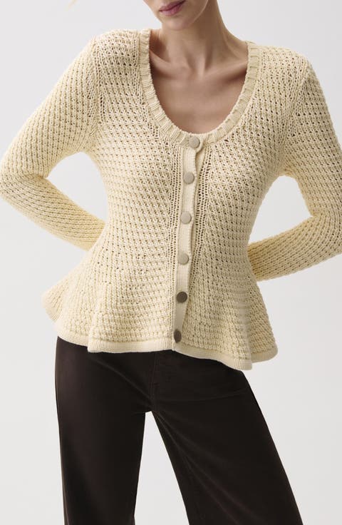 Elina Open-Stitched Cardigan