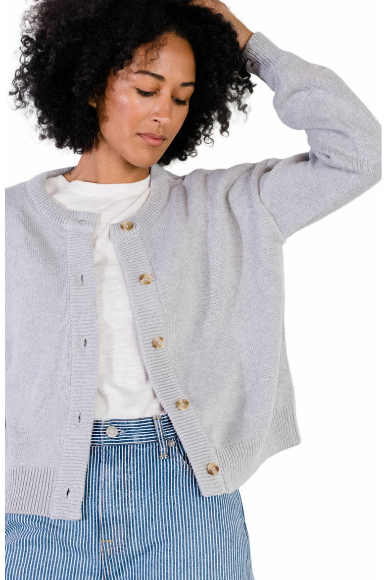 Willow Classic Cardigan, Alternate, color, Heather Grey