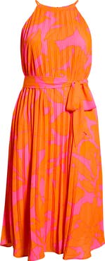 SUGARLIPS Mexia Floral Maly Pleated Midi Dress
