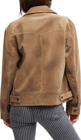 Night Ranch Faux Suede Trucker Jacket