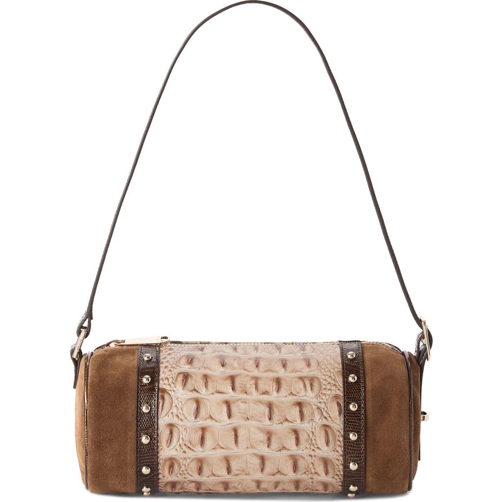 Brahmin Billie Leather Barrel Bag In Multi