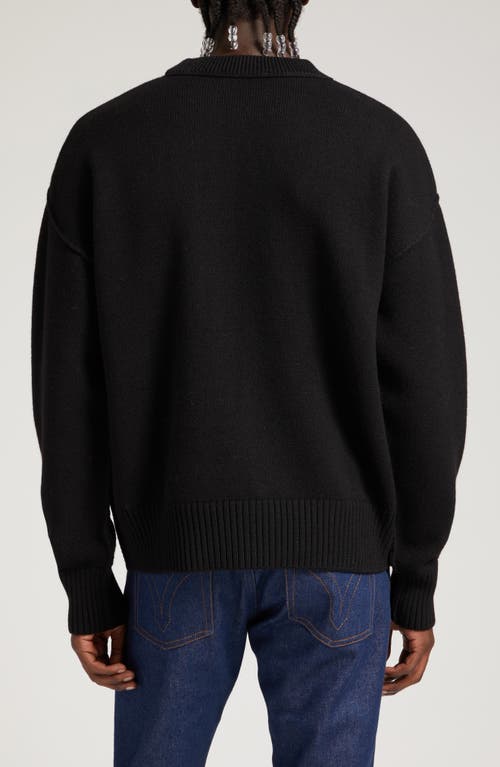 Ami Alexandre Mattiussi Ami Paris Wool Sweater With Heart Intarsia Design