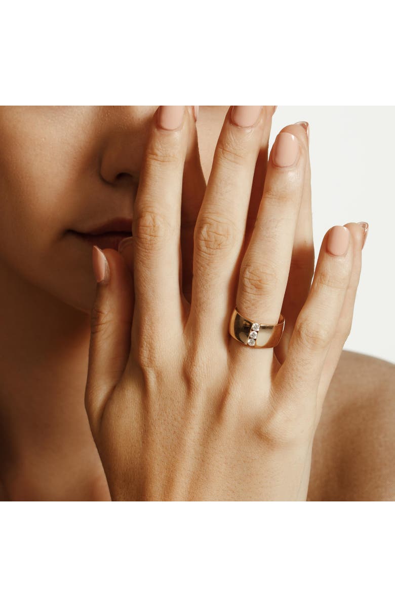Michael M Orb Diamond Split Cigar Ring, Alternate, color, Yellow Gold
