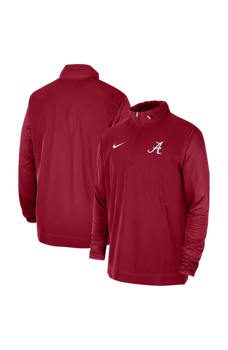 Nike Men's Nike Crimson Alabama Crimson Tide 2023 Coach Half-Zip Hooded Jacket, Main, color, 