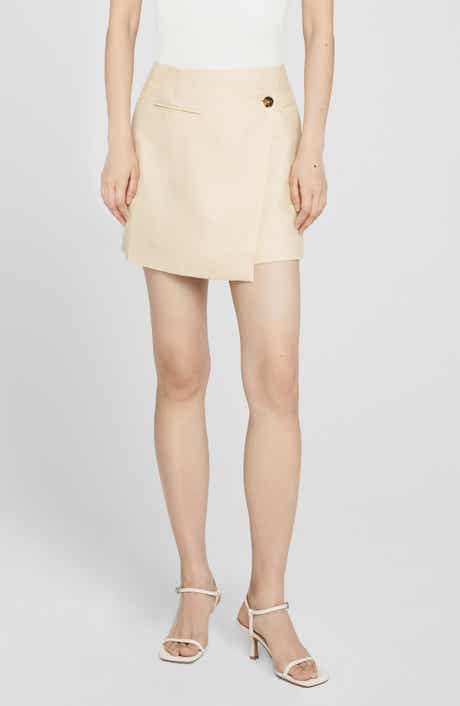 Natalia Linen Wrap Miniskirt