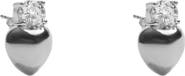 Argento Vivo Sterling Silver Heart Stud Earrings