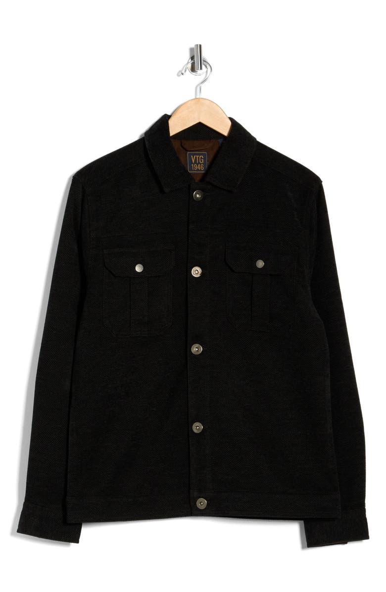 Vintage 1946 Chevron Twill Shirt Jacket, Alternate, color, Black