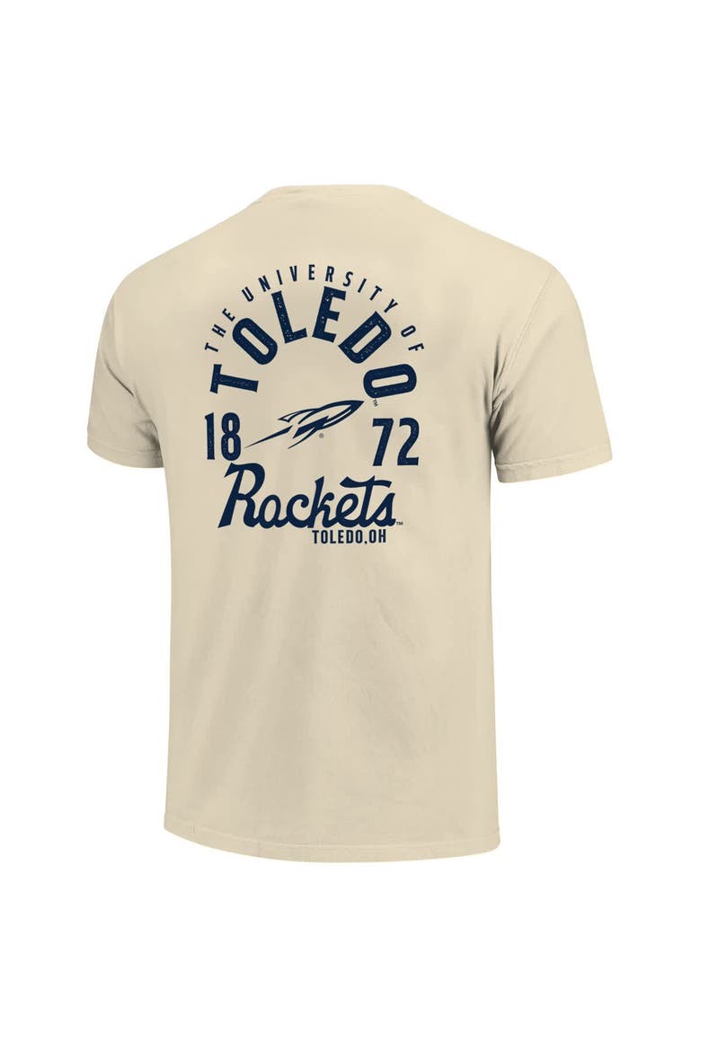 Men's Cream Toledo Rockets Comfort Colors Mascot Overlay T-Shirt, Alternate, color, Cream