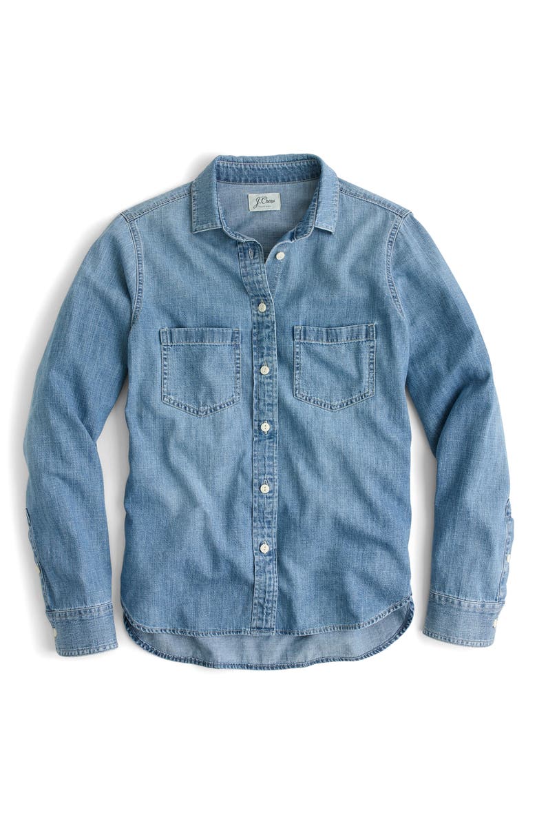 J.Crew Everyday Chambray Shirt, Alternate, color, 