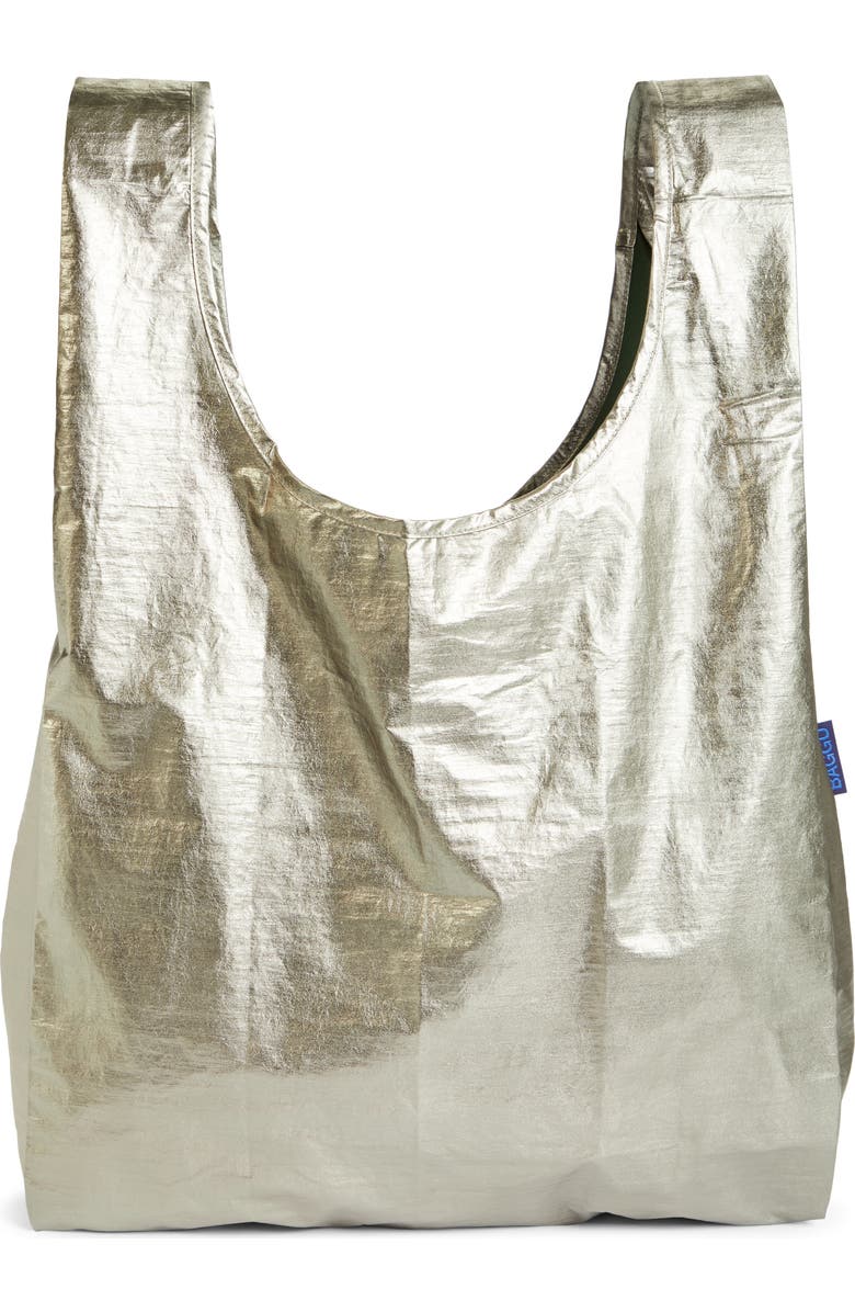 Baggu <sup>®</sup> Standard Metallic Ripstop Nylon Tote, Main, color,