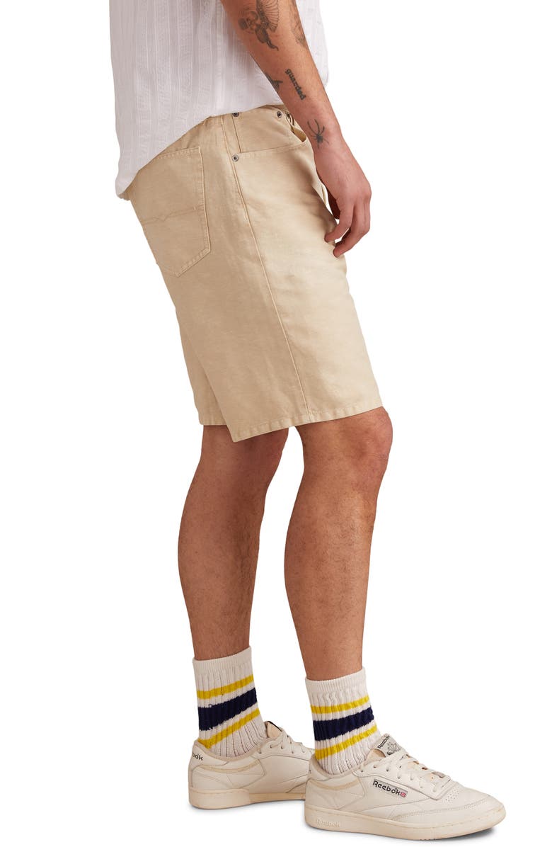 Lucky Brand Cotton & Linen Shorts, Alternate, color, Moonstruck