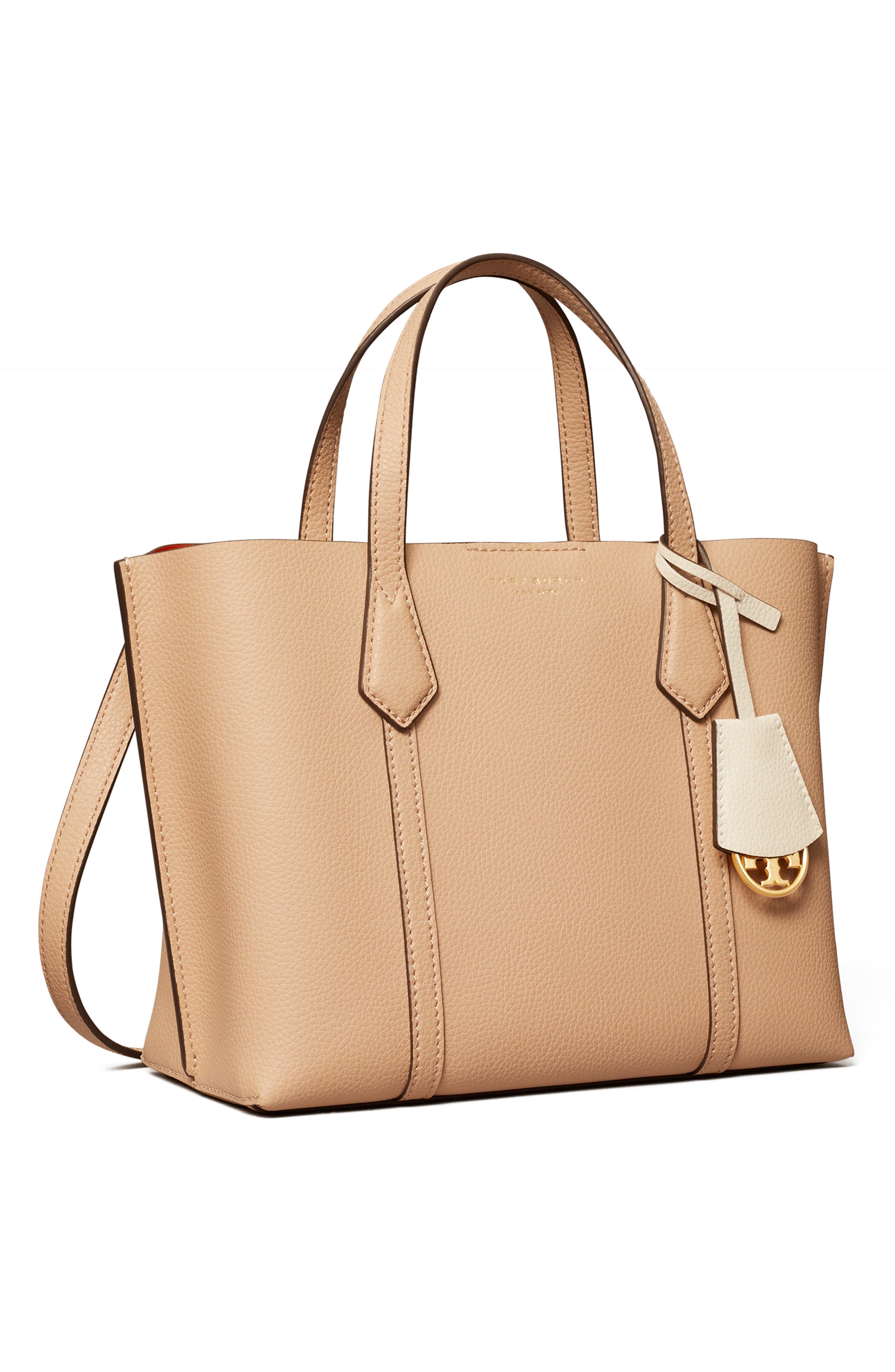 Tory Burch Small Perry Triple Compartment Leather Satchel, Alternate, color, 