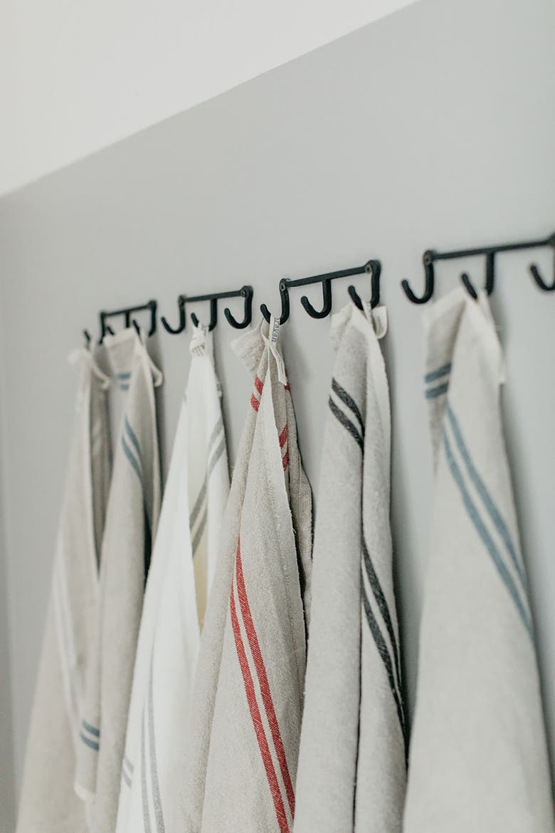 Vintage Linen Towels  - Set of 2, Alternate, color, Ivory/Grey 20" x 30"