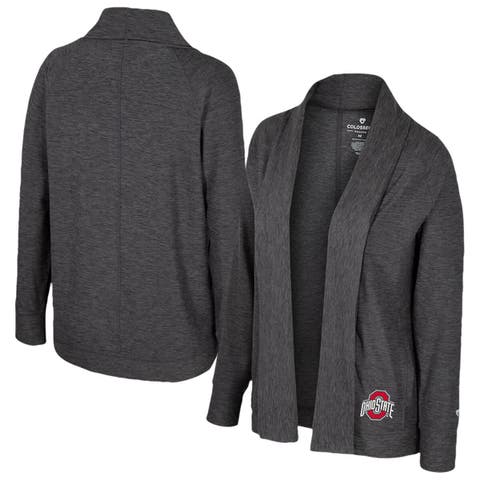 Women's Colosseum  Charcoal Ohio State Buckeyes Dash Cardigan