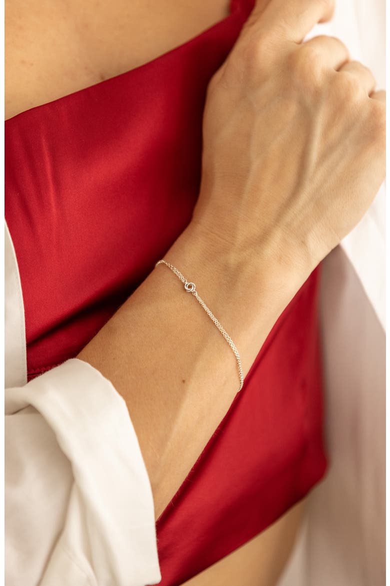 Lennan Love Knot Double Strand Bracelet, Alternate, color, SILVER