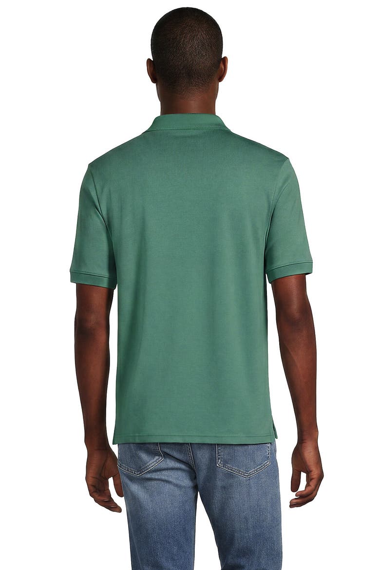 Short Sleeve Cotton Supima Polo Shirt, Alternate, color, Mineral Aqua