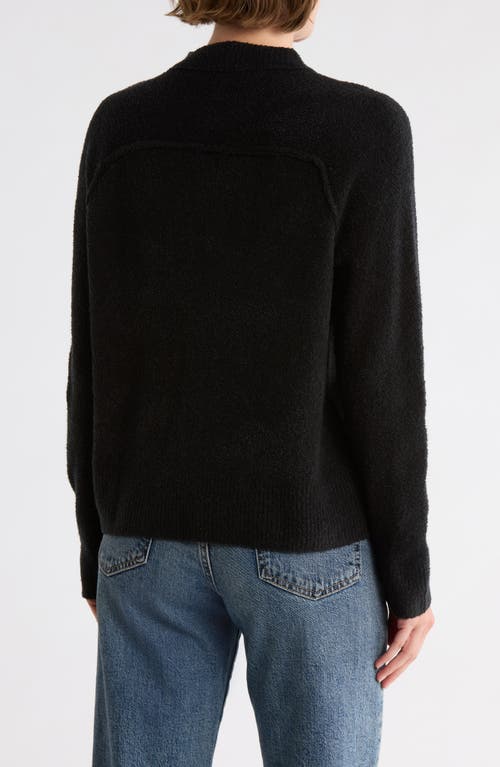 Melrose And Market Raglan Crewneck Sweater In Black
