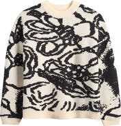 Topshop Floral Jacquard Sweater