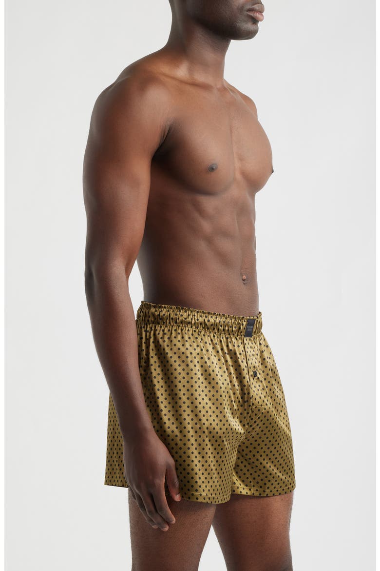 Savage X Satin Boxers, Alternate, color, SESAME GREEN DOS AND DOTS