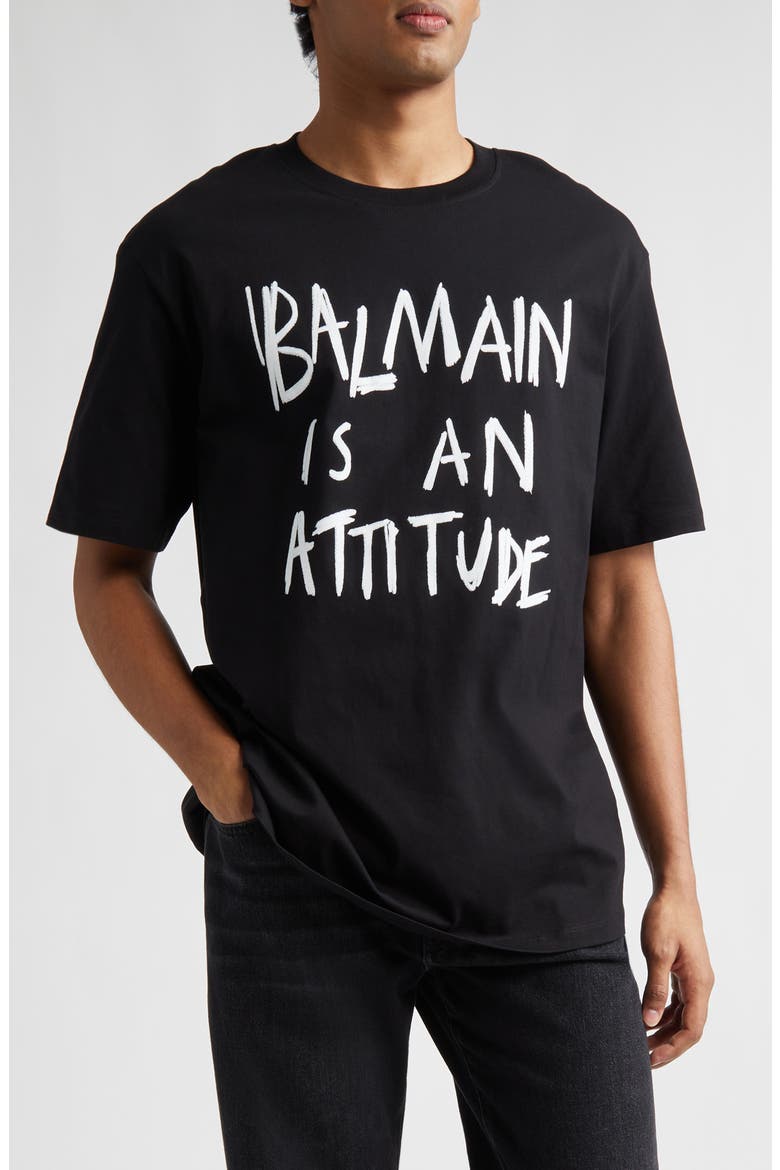 Attitude Graphic T-Shirt, Main, color, EAB BLK/ WHITE