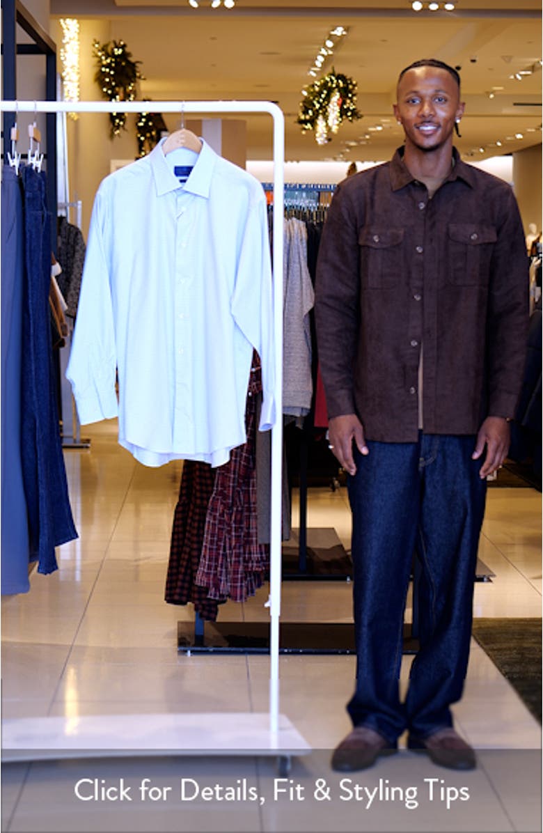 Regular Fit Textured Dobby Check Dress Shirt, sales video thumbnail