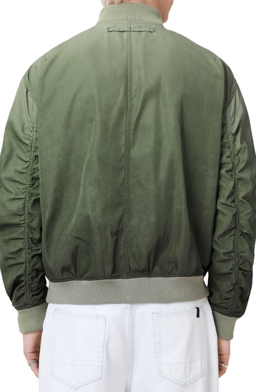 Allsaints Cascade Relaxed Fit Bomber Jacket In Island Green