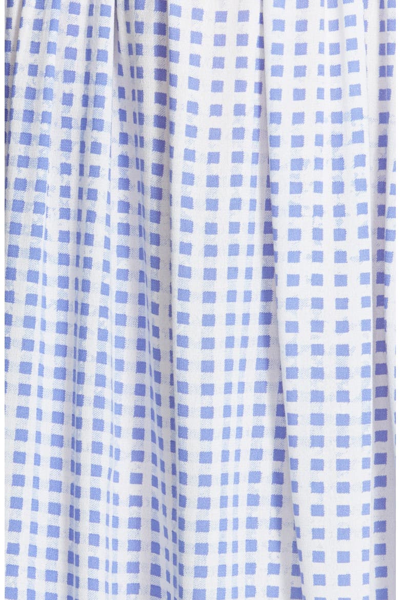 Gingham Midi Skirt, Alternate, color, JACARANDA BLUE