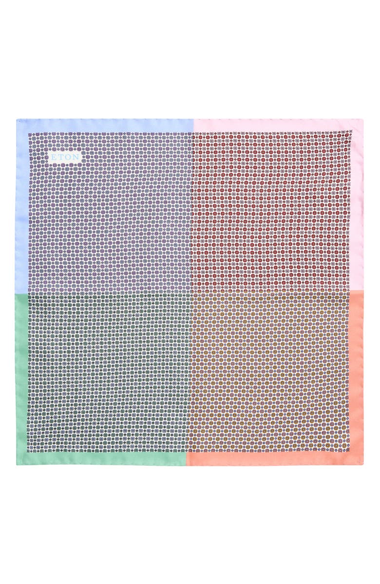 Eton Four-in-One Silk Pocket Square, Alternate, color, Multi Pink