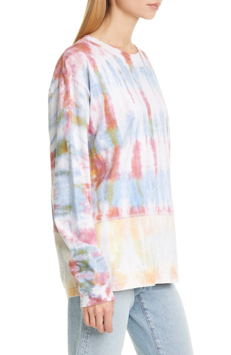 John Elliott Reconstructed Tie Dye Long Sleeve T-Shirt, Alternate, color,