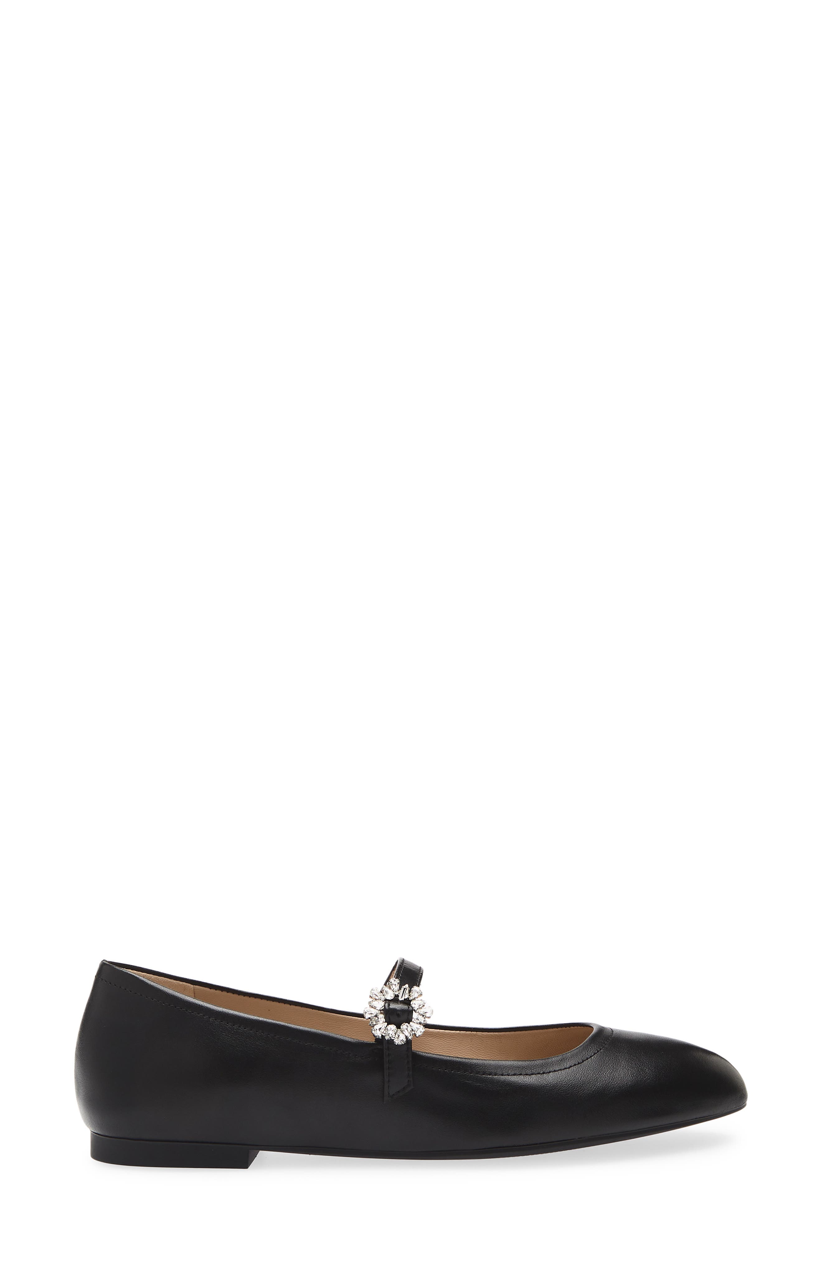 Stuart Weitzman Aura May Jane Flat, Alternate, color, Black