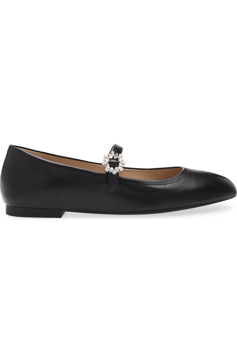 Stuart Weitzman Aura May Jane Flat, Alternate, color, Black