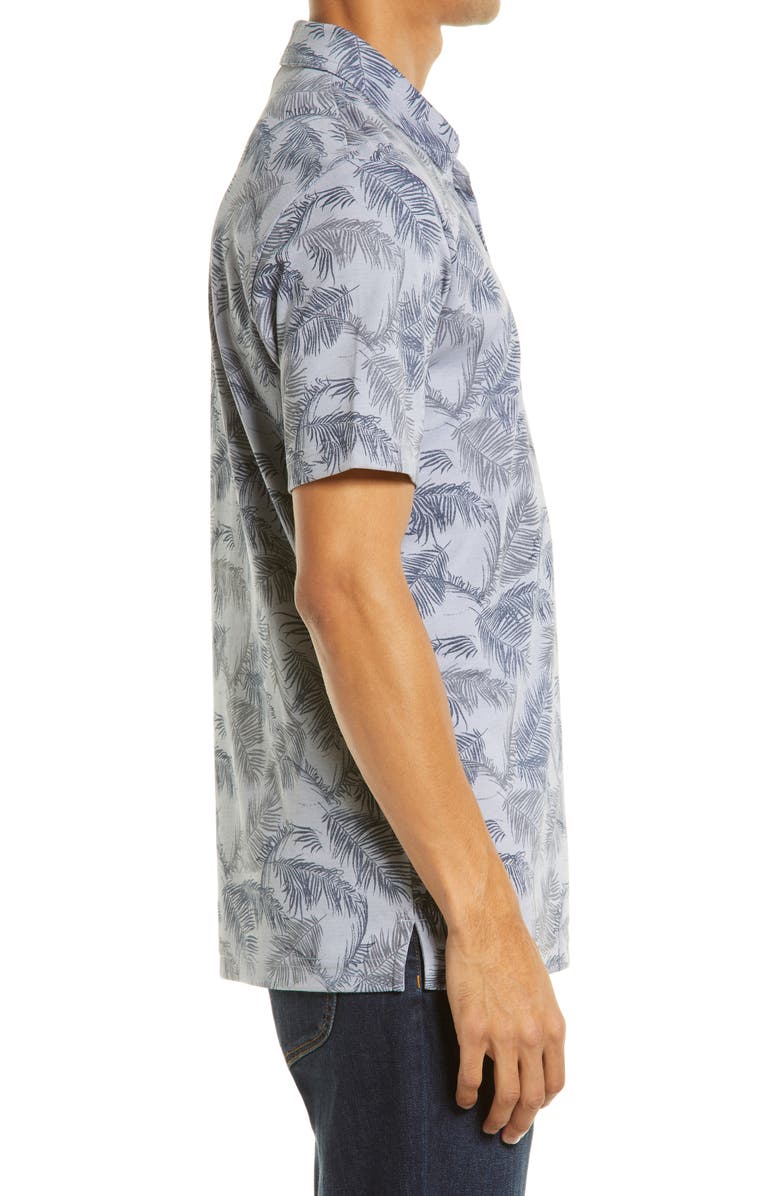 TravisMathew Palm Leaf Print Piqué Polo, Alternate, color,