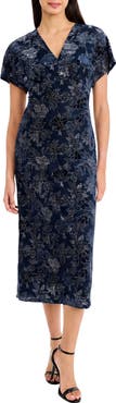 Maggy London Floral Print Midi Dress
