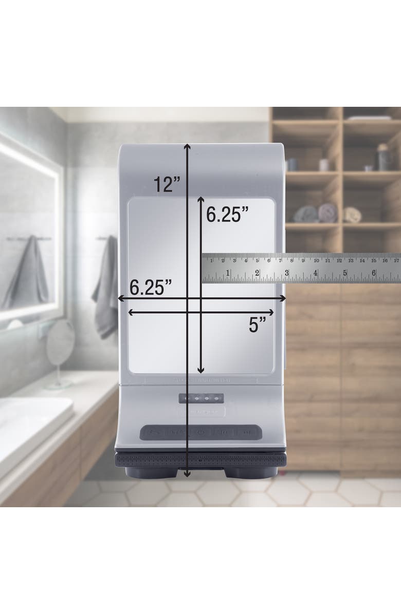 Zadro Fogless Lighted Shower Mirror with Wall Mount & Bluetooth Speaker, Alternate, color, Silver