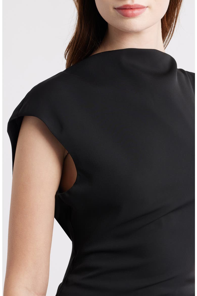 The Ultimate Muse Cap Sleeve Dress, Alternate, color, BLACK