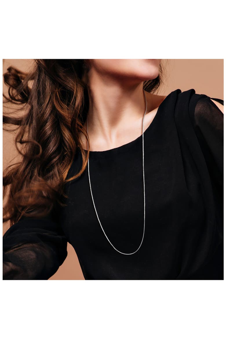 Box Link Chain Necklace, 1.10mm, Alternate, color, SILVER