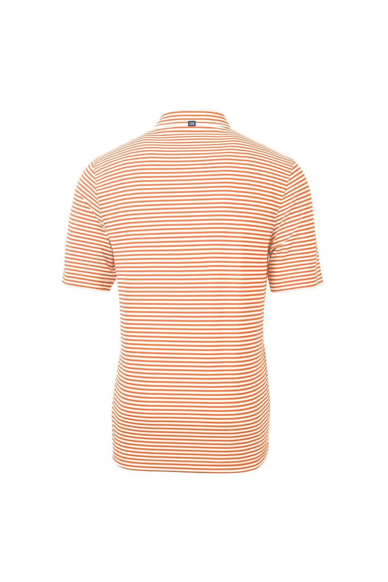 Men's Cutter & Buck  Tennessee Orange Tennessee Volunteers Alumni Logo Virtue Eco Pique Stripe Recycled Polo, Alternate, color, Orange