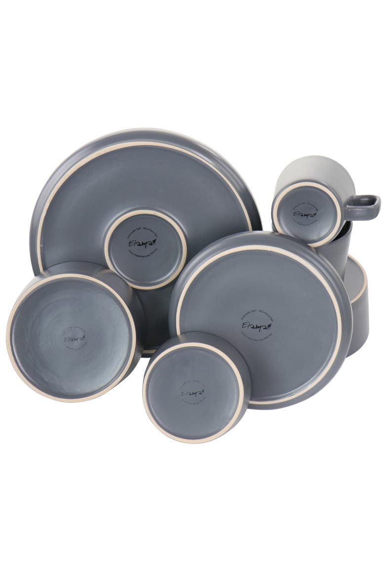 Luxmatte Dark Grey 20 Piece Dinnerware Set, Alternate, color, Grey