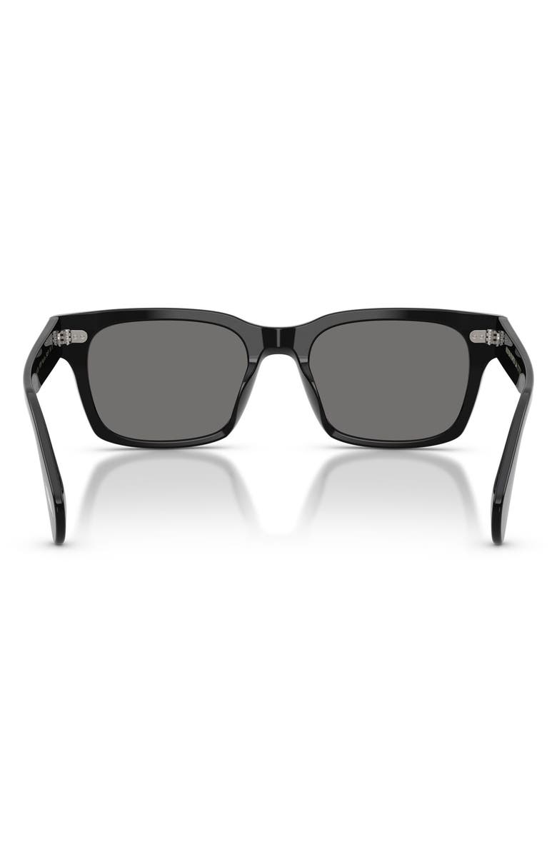 Oliver Peoples Ryce 54mm Polarized Square Sunglasses, Alternate, color, Black / Polar Grey