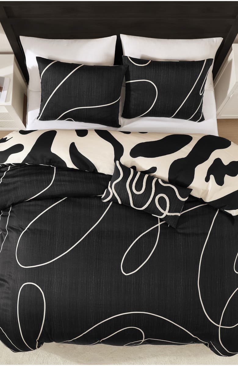 Bebejan Clay Trees Reversible 5-Piece Comforter Set, Alternate, color, Black