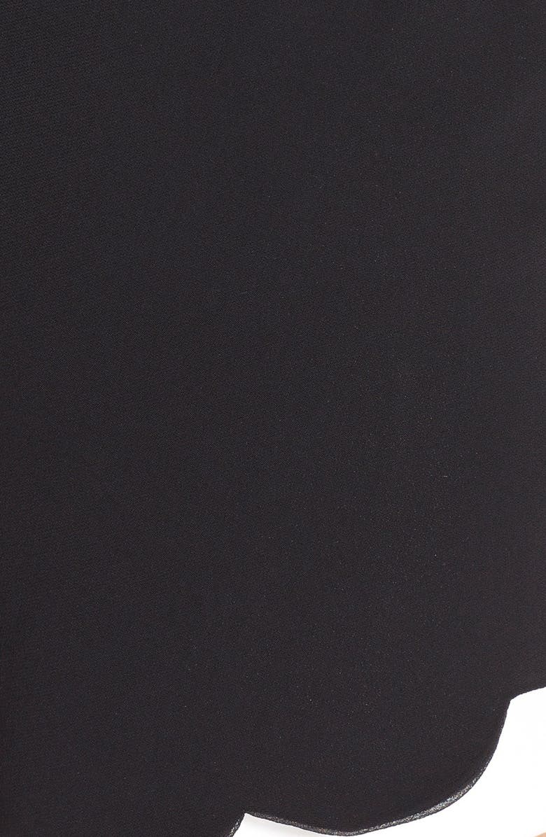 A.L.C. 'AJ' Scallop Hem Crepe Shorts, Alternate, color, 