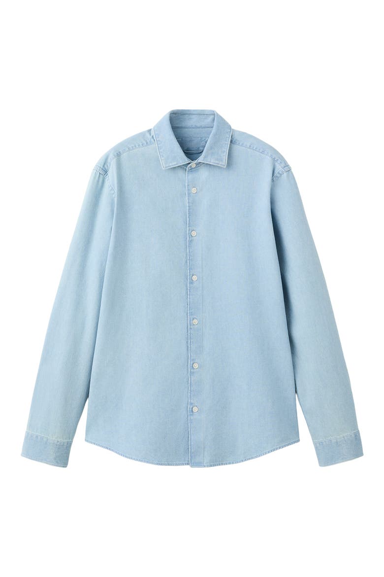 Denim Button-Up Shirt, Alternate, color, LIGHT BLUE