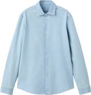 MANGO Denim Button-Up Shirt