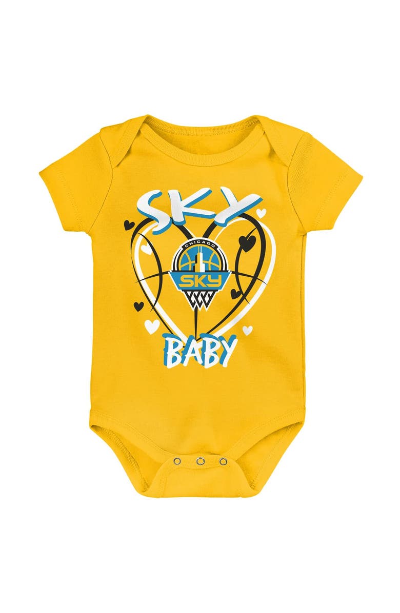 Outerstuff Infant Outerstuff  Chicago Sky Slide Home 3-Piece Creeper Set, Alternate, color, Light Blue